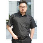 Men Plus Size White Short Sleeve Shirt Summer New - Image 5
