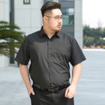 Men Plus Size White Short Sleeve Shirt Summer New - Image 4