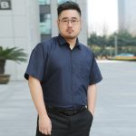 Men Plus Size White Short Sleeve Shirt Summer New - Image 3