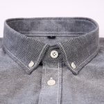 Men's Blue Oxford Long Sleeve Shirt Casual Business - Image 2