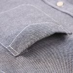Men's Blue Oxford Long Sleeve Shirt Casual Business - Image 4
