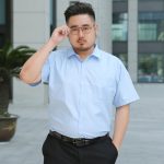 Men Plus Size White Short Sleeve Shirt Summer New - Image 2