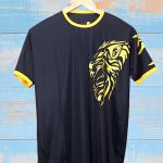 Men's Plain Black Polyester T-Shirt 21x29" Pakistan