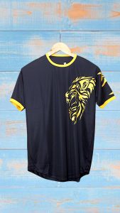 Men's Plain Black Polyester T-Shirt 21x29" Pakistan