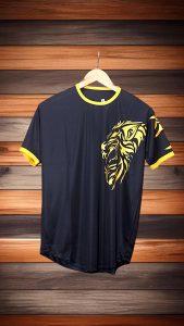 Men's Plain Black Polyester T-Shirt 21x29" Pakistan - Image 2