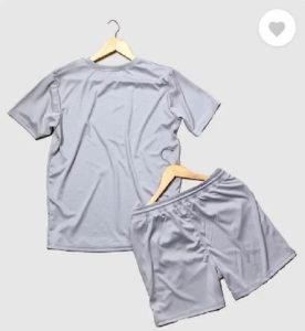 Men's Grey Mountain Print Tracksuit Polyester Summer Wear - Image 2