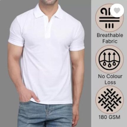 Men Cotton Plain Polo T-Shirt 180GSM Pakistan