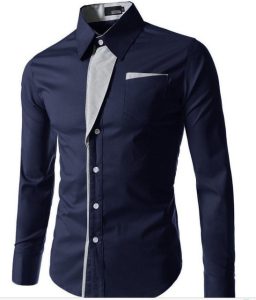 Men Slim Fit Striped Long Sleeve Shirt 4 Colors - Image 2