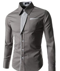 Men Slim Fit Striped Long Sleeve Shirt 4 Colors - Image 5