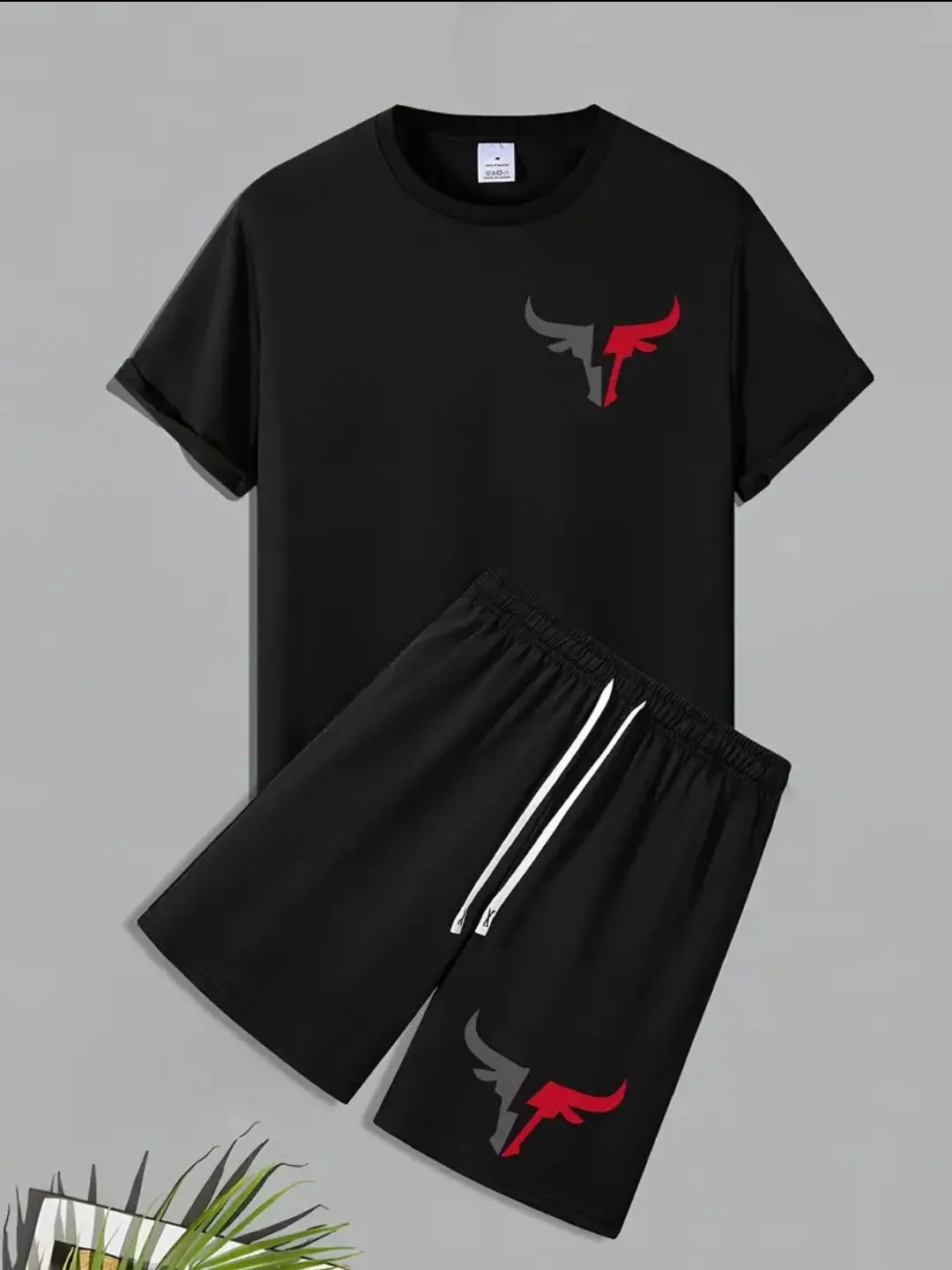 450-167-740621-product-1.webp 1 Pc Men's Polyester Printed T-Shirt & Shorts Tracksuit - Image 1