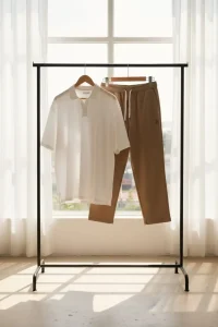 2pc Drop Shoulder Polo & Baggy Trousers Full Tracksuit for Men's - Image 3