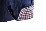 Men Denim Long Sleeve Shirt Light Blue Office Wear - Image 5