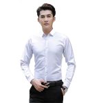 Men Slim Fit Black Long Sleeve Shirt New - Image 5