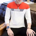 Men's Long Sleeve Fashion T-Shirt Autumn Casual Grey Black - Image 3
