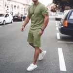 Men Summer Short Sleeve Tracksuit Set Trendy Casual Sport Wear - Image 3