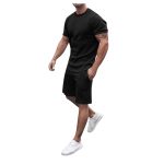 Men Summer Short Sleeve Tracksuit Set Trendy Casual Sport Wear - Image 5