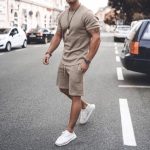 Men Summer Short Sleeve Tracksuit Set Trendy Casual Sport Wear - Image 4